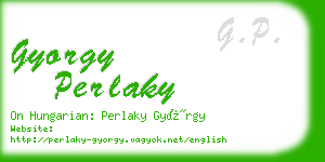 gyorgy perlaky business card